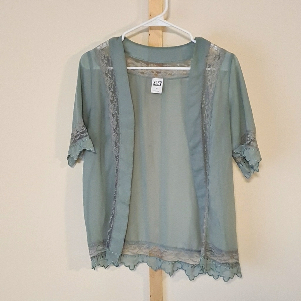 Sheer Lace Blouse Vero Moda XS